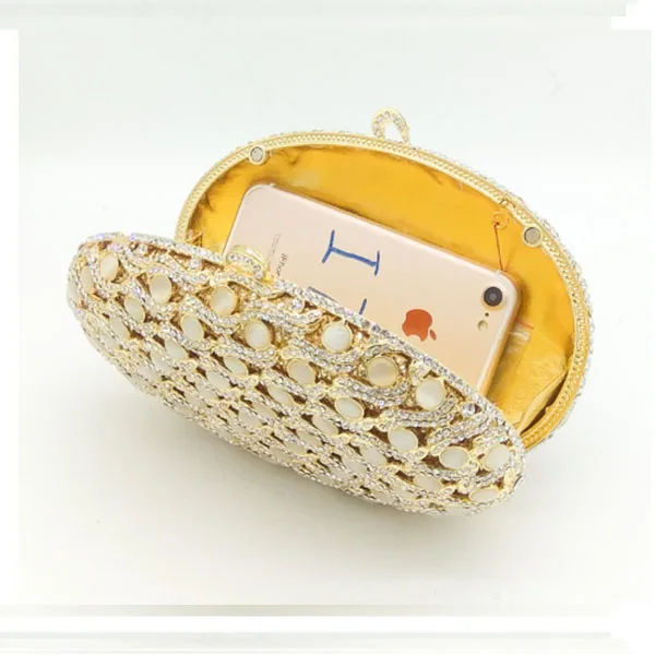 

gold Diamond prom Evening bags Women Bag Party Crystals Clutches Miaudieres Wedding Purses Ladies Hollow Out Handbags Bolsas