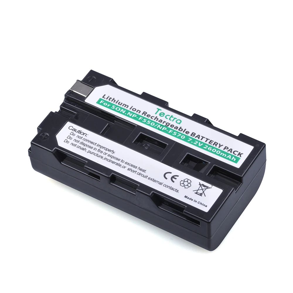 Tectra 2600 мАч 2 шт. NP F550 NPF550 F570 батарея для Sony CCD TR3000 TRV85 DCR VX2000 NPF570 батарея|camera battery|battery