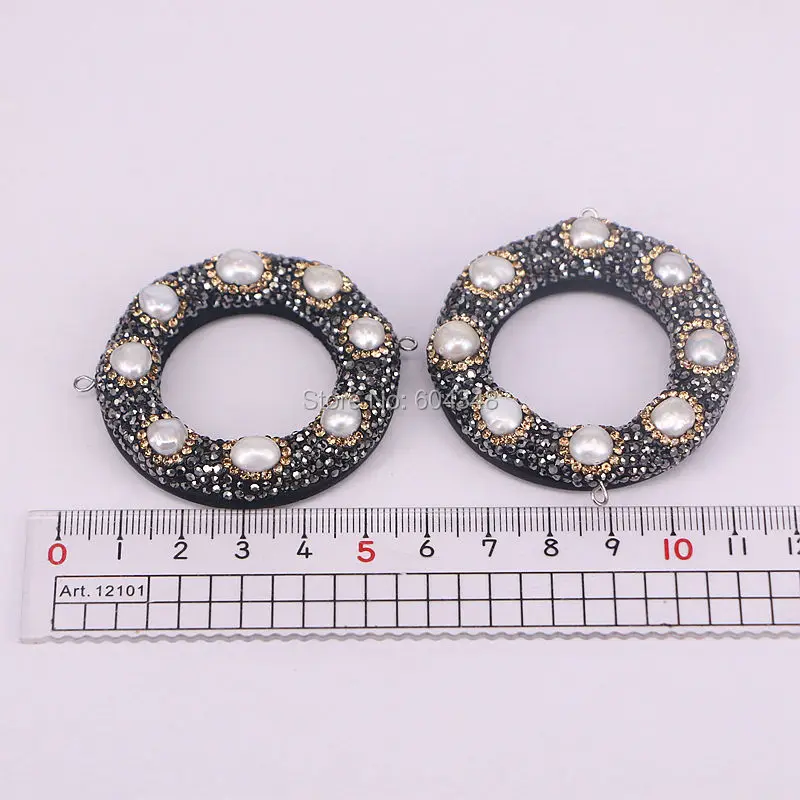 5 шт. ручная работа кожа основа проложить натуральный пресноводный белый жемчуг