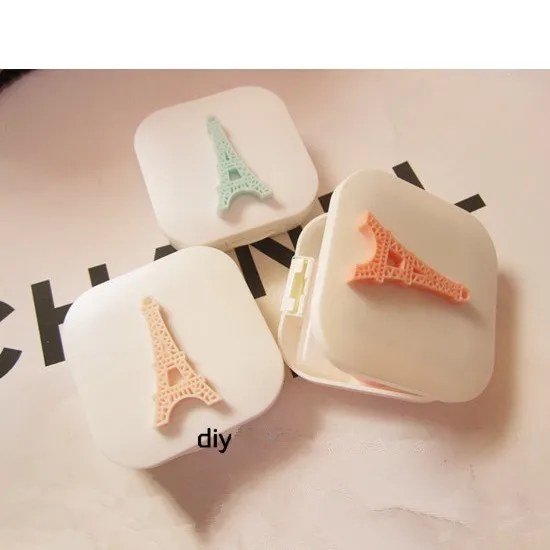 LIUSVENTINA DIY полимерный красивый чехол для контактных линз с башней контактные линзы