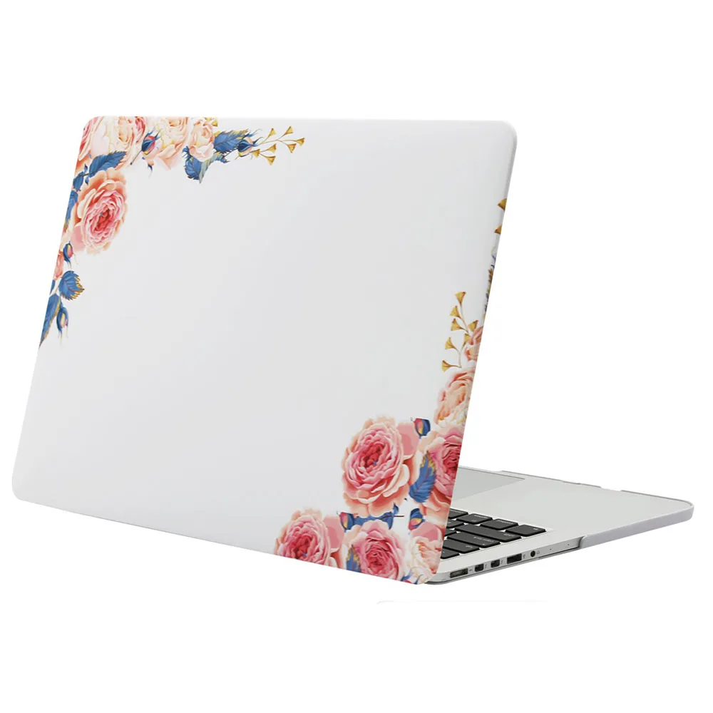 Mosiso Mac Pro Air 13 матовая Защитная крышка чехол для Macbook Pro 13 15 retina A1502 A1425 A1398 год - Цвет: White Peony