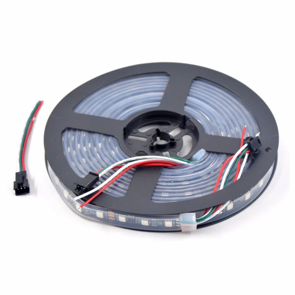 5 ~ 100 м 12В WS2811 20 пикселей 60leds/M 5050 RGB LED Цифровой белый цвет полоса IP67 белый/черный PCB 1