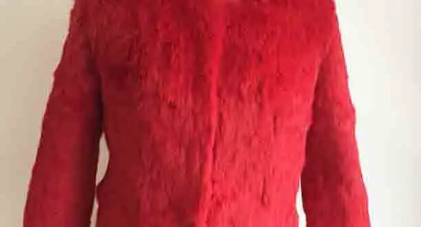 Red Натуральный мех Полный Пелт кроличий мех пальто для женщин длинный мех кролика куртка индивидуальный большой размер SR162 - Цвет: Red