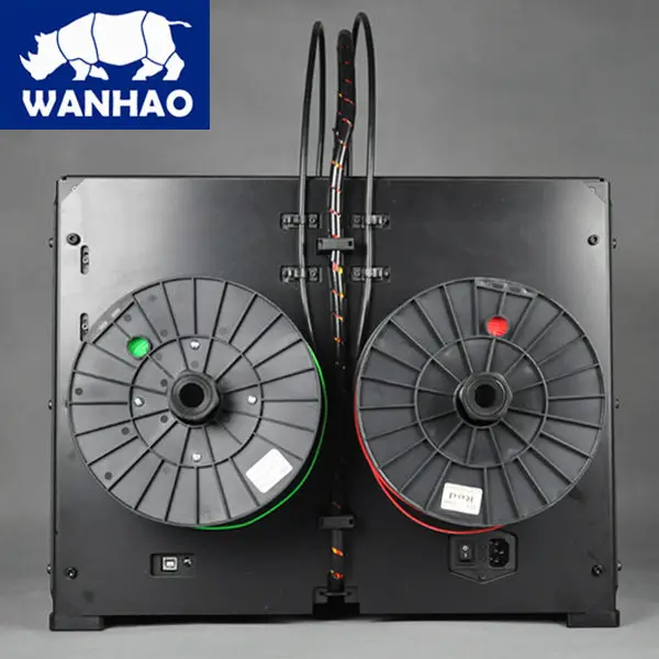 Wanhao3D printer D4S,dual-extruder,reprap kit with multicolor filament, in STL-gcode,two rolls filaments as gift