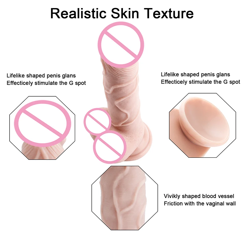 Мягкий силиконовый реалистичный пенис супер большой фаллоимитатор с присоской