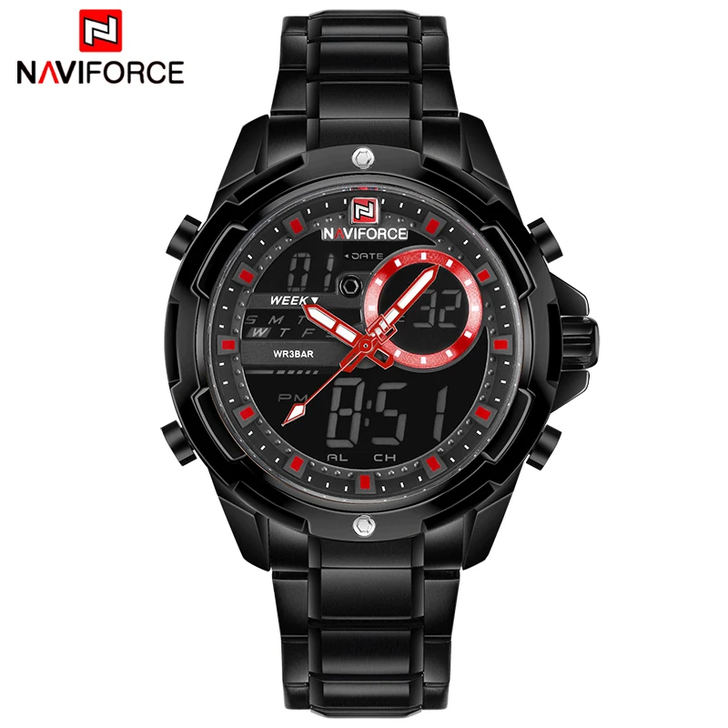 Мужские часы лучший люксовый бренд NAVIFORCE мужские спортивные кварцевые цифровые