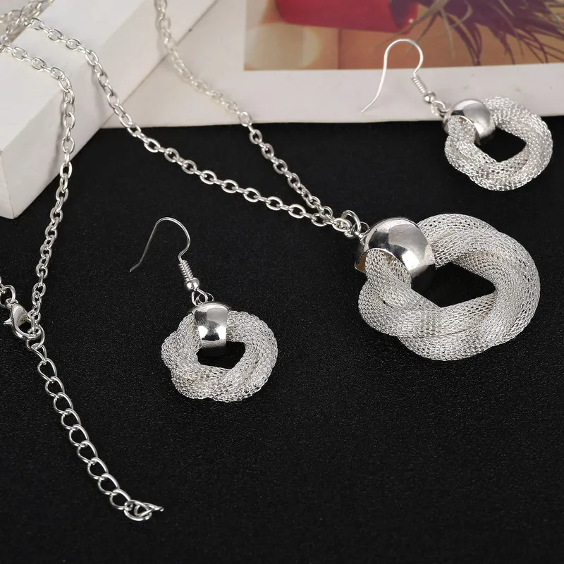 Заводская цена лучшие ювелирные изделия посеребренные висячие наборы ожерелье