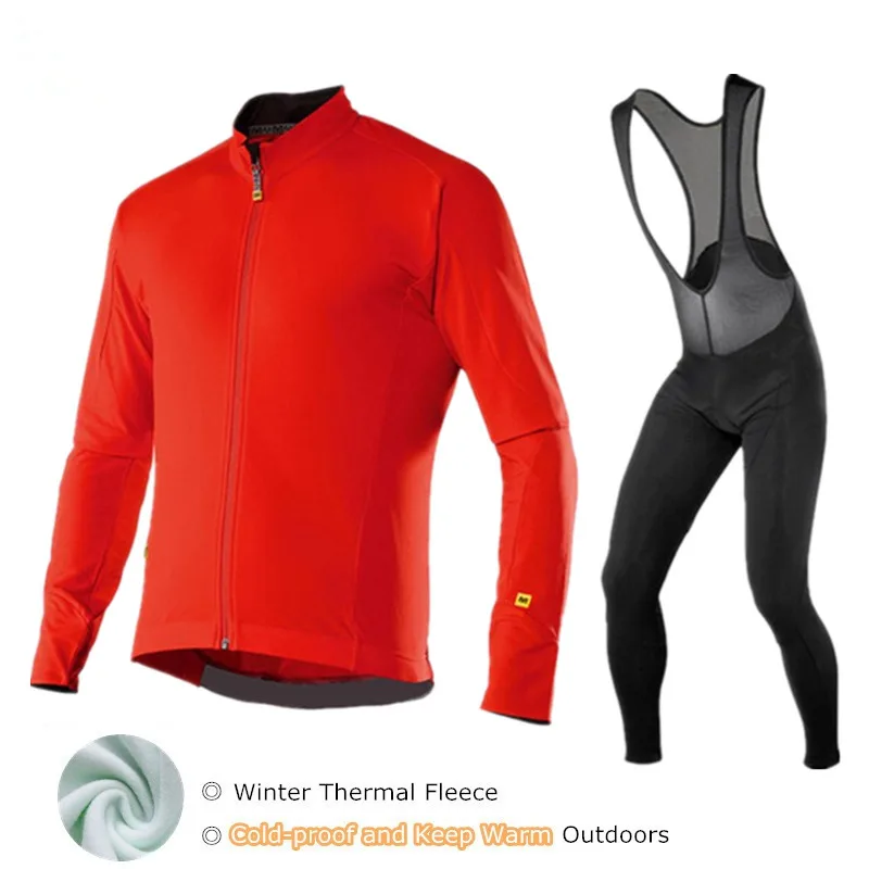 Высокое качество Pro Ткань Mavic Зима Велоспорт Джерси Ropa Ciclismo Invierno флисовая одежда для велоспорта Одежда для велоспорта спортивная одежда