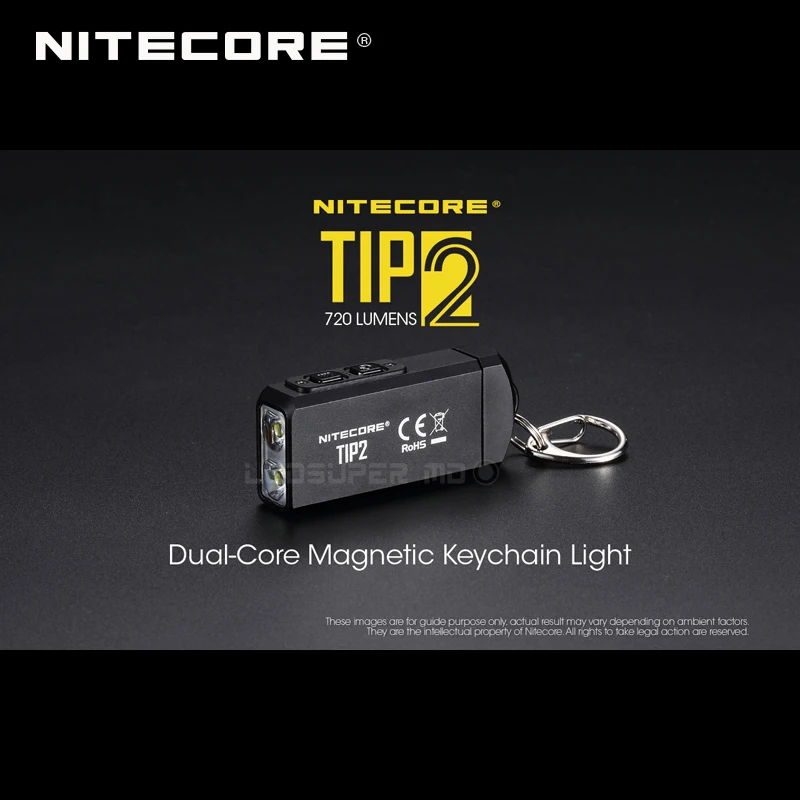 Двухъядерный Магнитный брелок NITECORE TIP2 720 люмен | Лампы и освещение