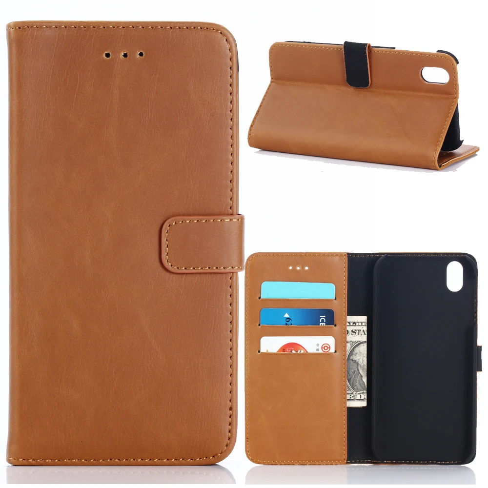 30pcs/lot For Sharp X1 Book Style Leather Case Crazy Horse Stand 3 Card Slots Vintage | Мобильные телефоны и аксессуары