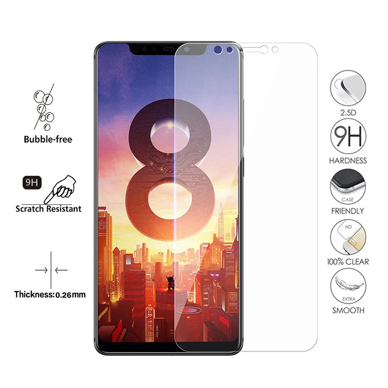 Защита экрана для Xiaomi Mi 8 MI8 Lite закаленное стекло 2.5D 9H Защитная пленка телефона SE