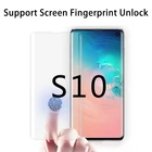 100 шт. 3D УФ нано жидкая Защита экрана для Galaxy S10 Plus закаленное стекло Полный Клей для Galaxy S10 S8 S9 разблокировка по отпечатку пальца