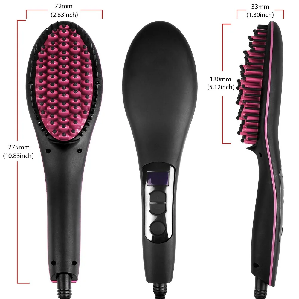 450F выпрямитель для волос щетка расческа двойное напряжение ЖК цифровой дисплей