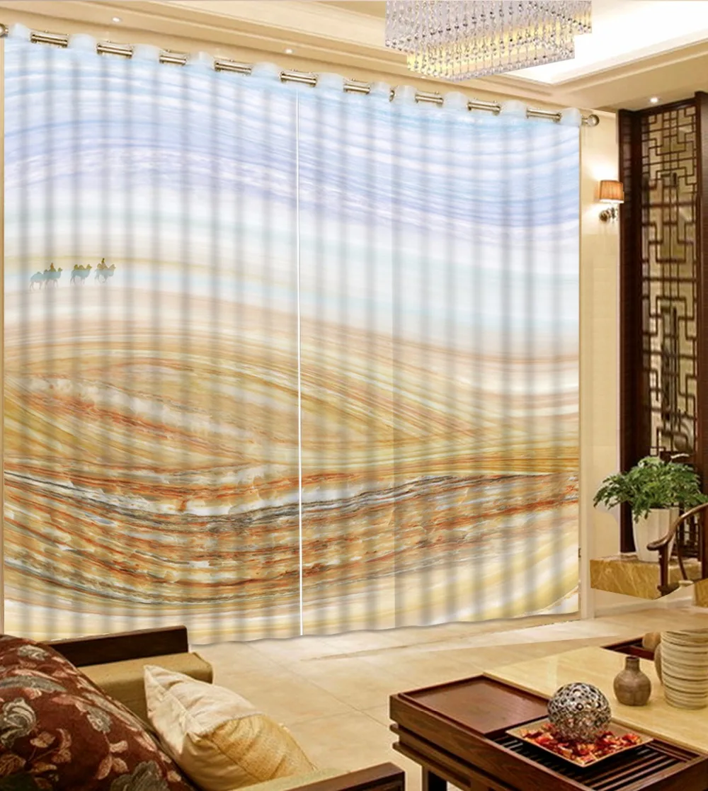 Большие прозрачные Занавески в стиле пустыни современные занавески для гостиной