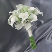 white calla lily artificial bride bouquet bridesmaid bouquet wedding bouquet bouquet mariage ramo de novia wedding flower
