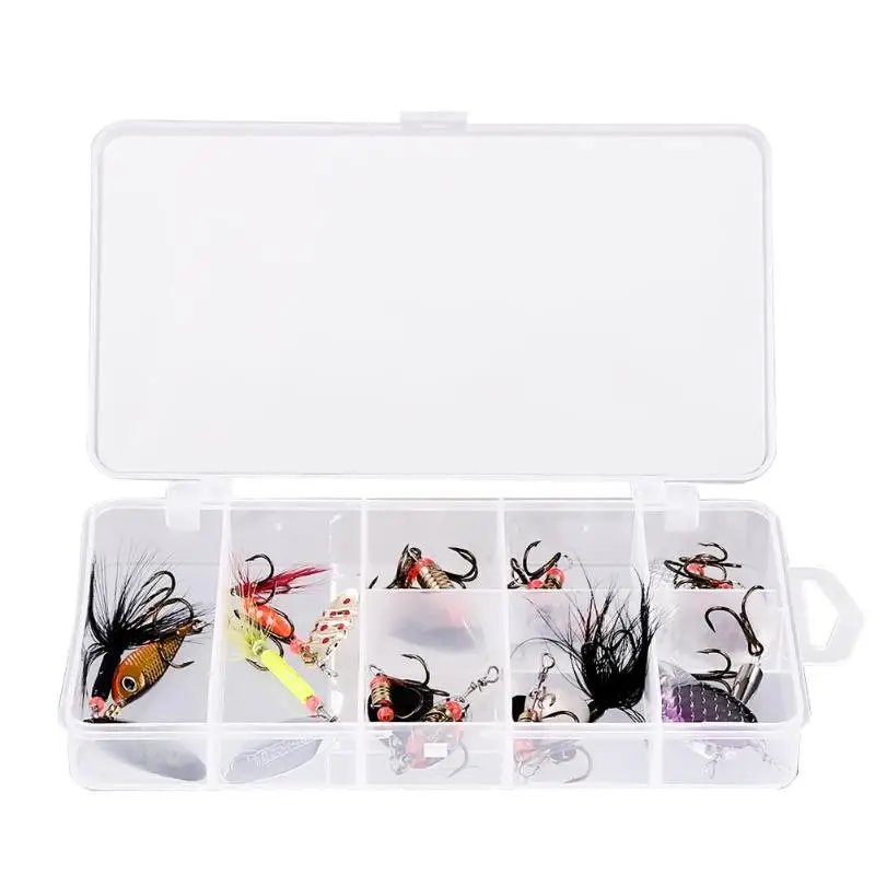 

16pcs/set Mixed 3 Treble Hooks Rotating Sequins Sinking Fishing Baits Kit Fishing Lure Tackle Lifelike Fishy Smell Lures