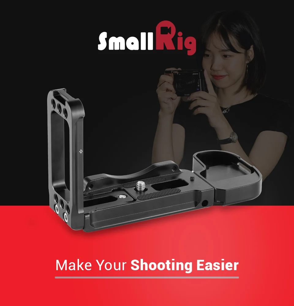 SmallRig DSLR камера l-пластина l-кронштейн для камеры Canon EOS R функция с Arca Стиль пластина быстрый выпуск со штативом 2257