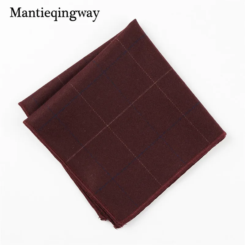 Mantieqingway костюмы для мужчин Карманный квадратный платок клетчатые и полосатые