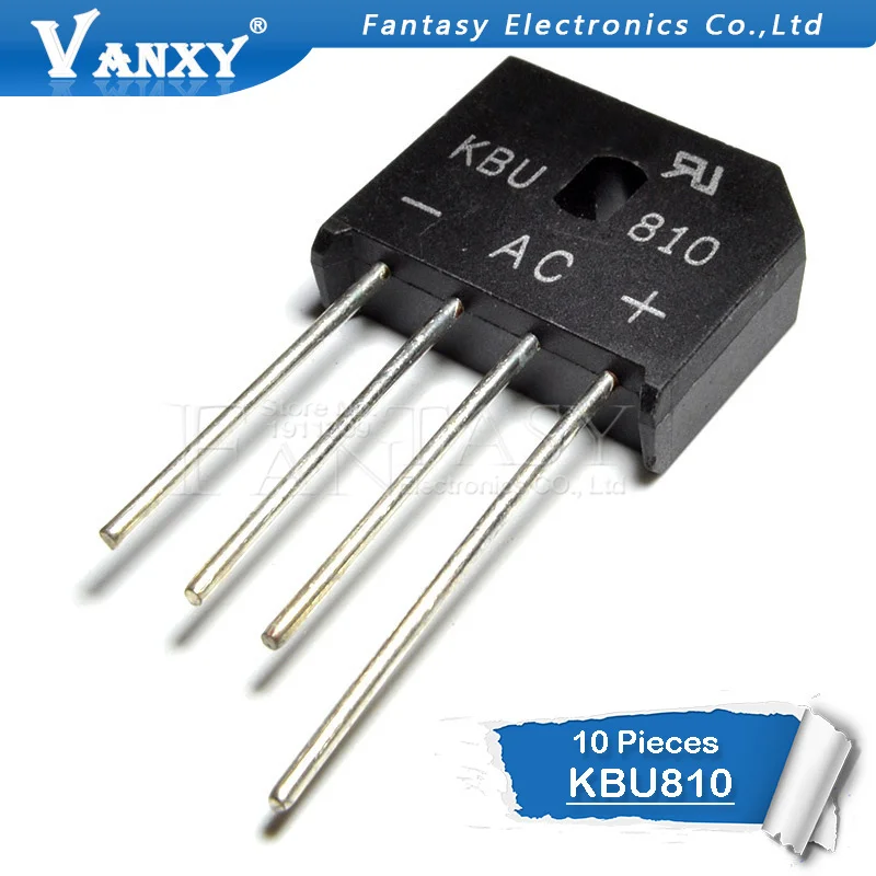 10 шт. диодный мост KBU810 KBU 810 8A 1000 В выпрямитель новый и оригинальный IC|rectifier