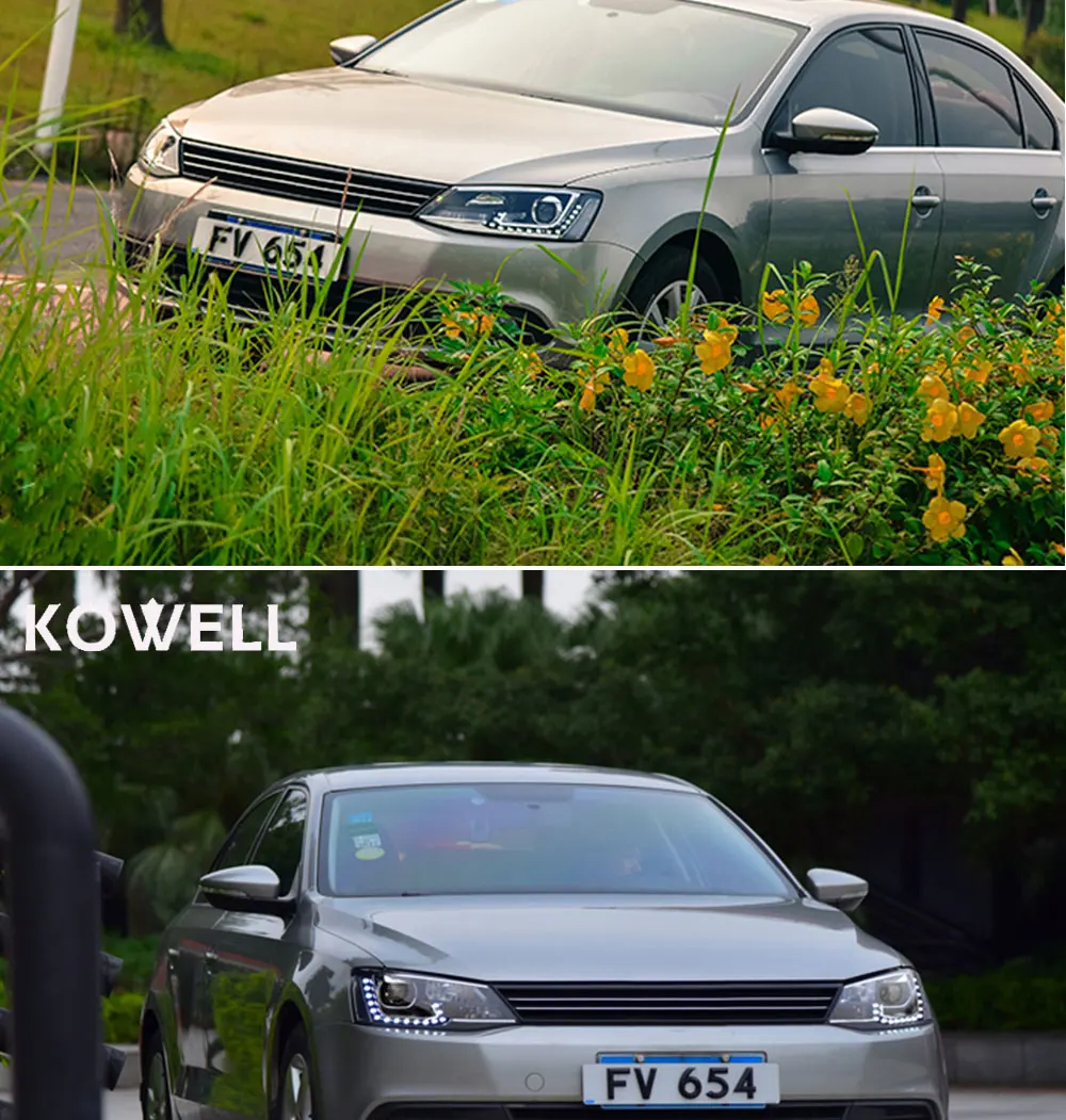 Автомобильный Стайлинг KOWELL для vw jetta фары для VW jetta MK6 фары с светодиодный направляющий автомобильный Стайлинг Биксеноновые линзы Автомобильная сборка