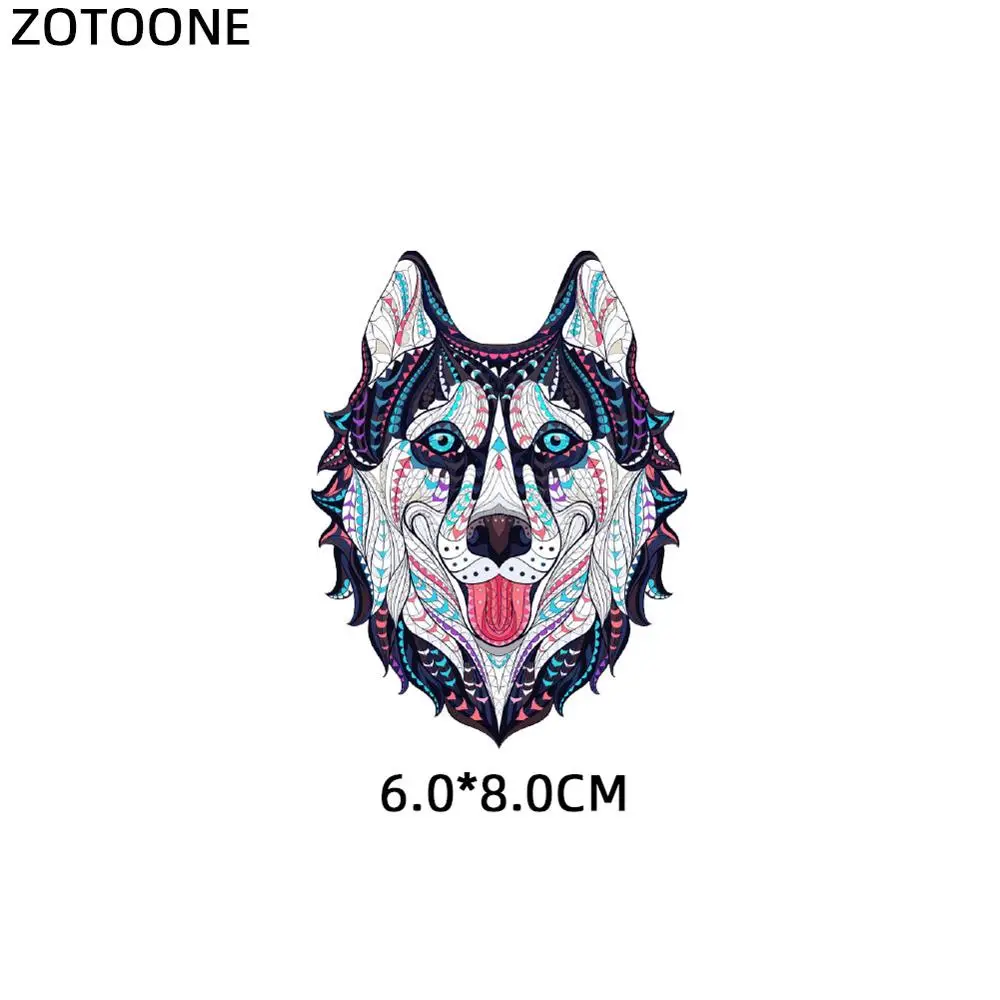 ZT1075 ZOTOONE акварельные нашивки в виде животных, железные нашивки в виде тигра для детской одежды, самодельная шляпа, аппликация, теплопередача, Виниловая аппликация, моющаяся E - Цвет: ZT1075