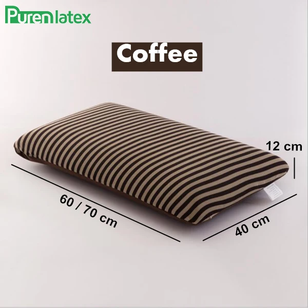 Coffee Strips PurenLatex 60*40*12 большой пены памяти продолговатые полоски мягкая Ортопедическая подушка спондилез Eczema предотвращает шейный позвонок подушка - Цвет: Coffee Strips