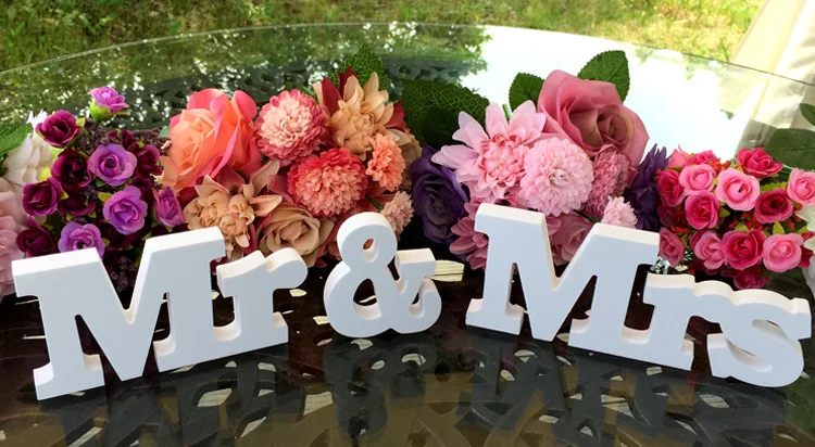 1 комплект MDF Mr& Mrs буквы настольный декор для свадьбы или для домашнего свадебного украшения реквизит для фотостудии