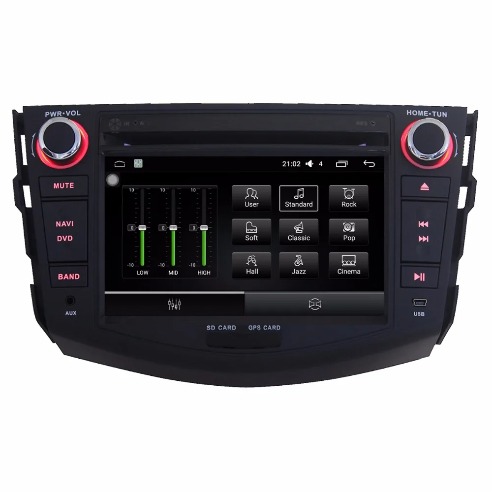 Moveski J8820 Android 6.0 Car Stereo 7 inch for Toyota RAV4 2006-2012 HD 1024*600 Quad Core 2GB Flash +32GB TV WiFi Camera OBD2 |