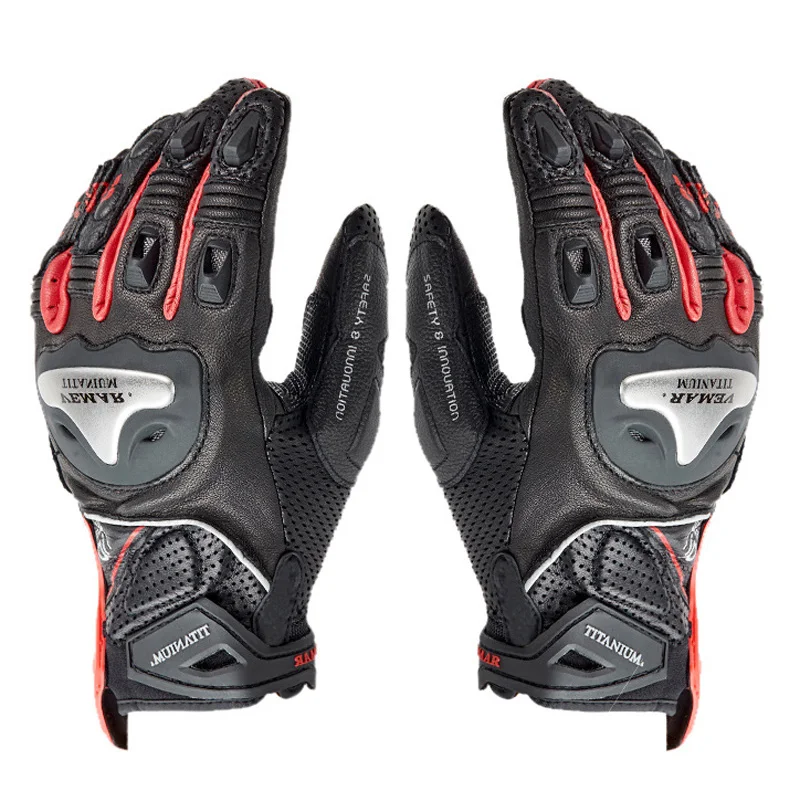 Летние кожаные перчатки унисекс для мотоциклистов Guantes Luvas мотокросса