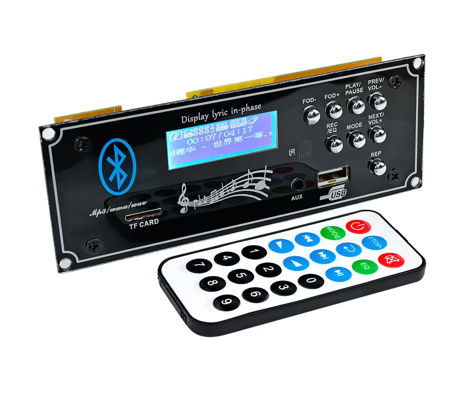 AIYIMA 2,1 Bluetooth Автомобильный декодер доска MP3 плеер декодирующий модуль с USB Aux DIY для усилителей доска домашний кинотеатр