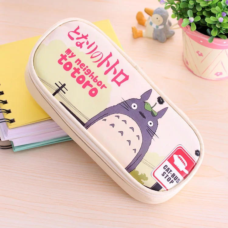 Милые тоторо Япония большой ёмкость multi Pencil чехол искусственная кожа ручка сумка