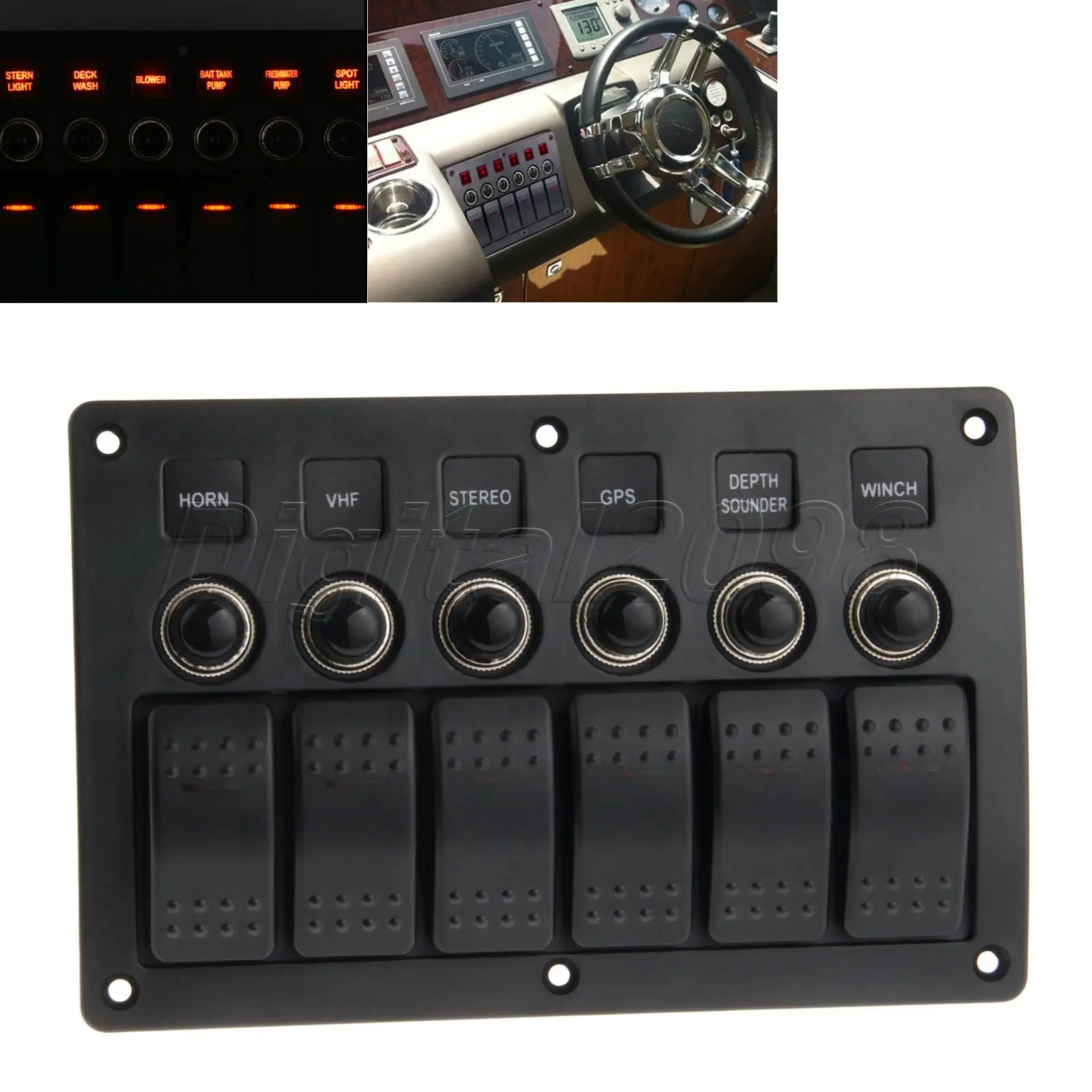 Yetaha 6 банд клавишный переключатель панель автомобиля морские лодки