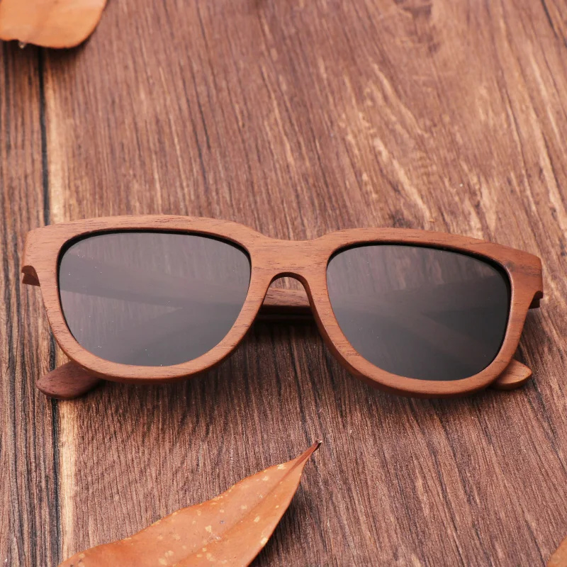 NewBambooand Wood Glasses Black Walnut Retro SunglassesCoated TAC Lens UV400 Anti-ultraviolet Polarization Men's Sunglasses |