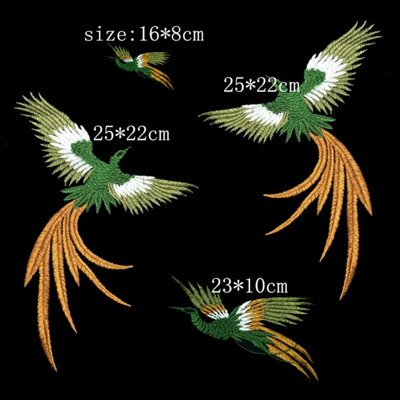 Handmade DIY Phoenix Bird Embroidery Combination Cloth Patch Decals Decorative For Dress Clothes Garment Accessories | Дом и сад