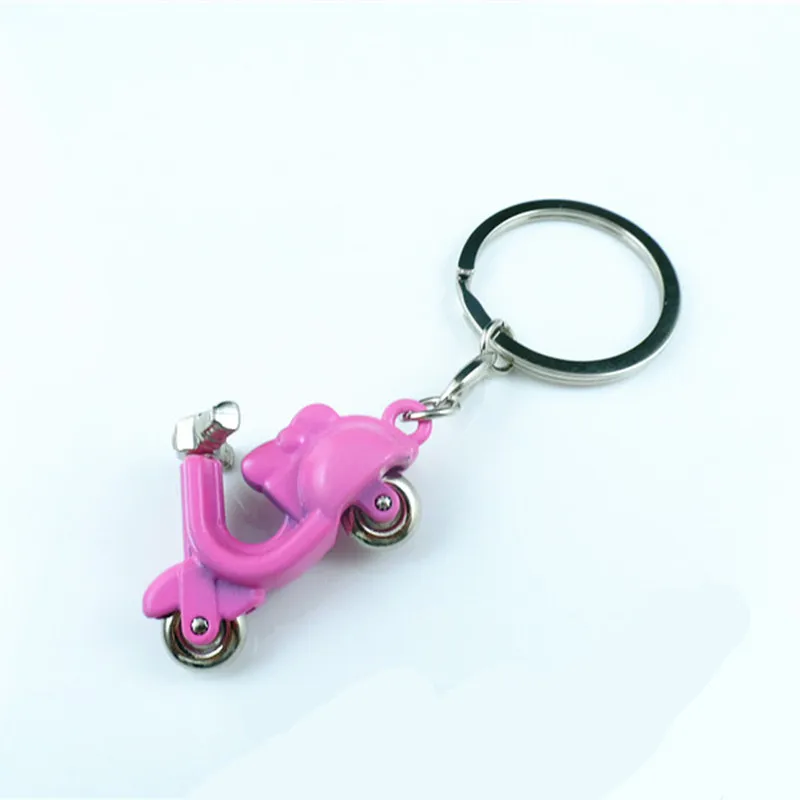 Electrombile model key chains fashion lovely mini battery-operated motor cycle keychains ring metal scooter keychain | Украшения и