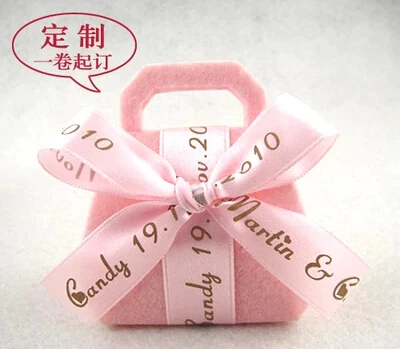 

2.2cm, custom printed logo ribbon/gift packaging polyester decoration ribbon/print 005