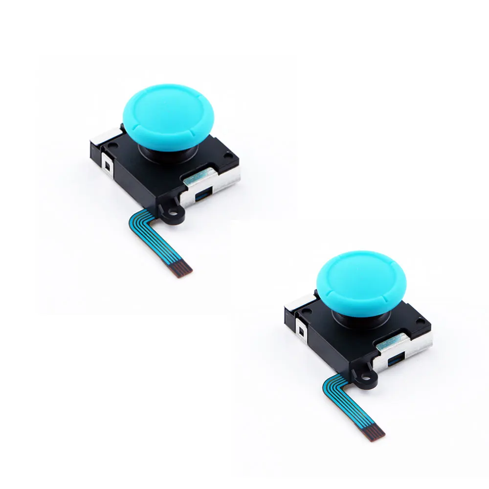 Blue- 2 PCS Аксессуары для переключателя NAND левый и правый 3D Аналоговый джойстик для NS контроллер Joy-Con палочки джойстик - Цвет: Blue- 2 PCS