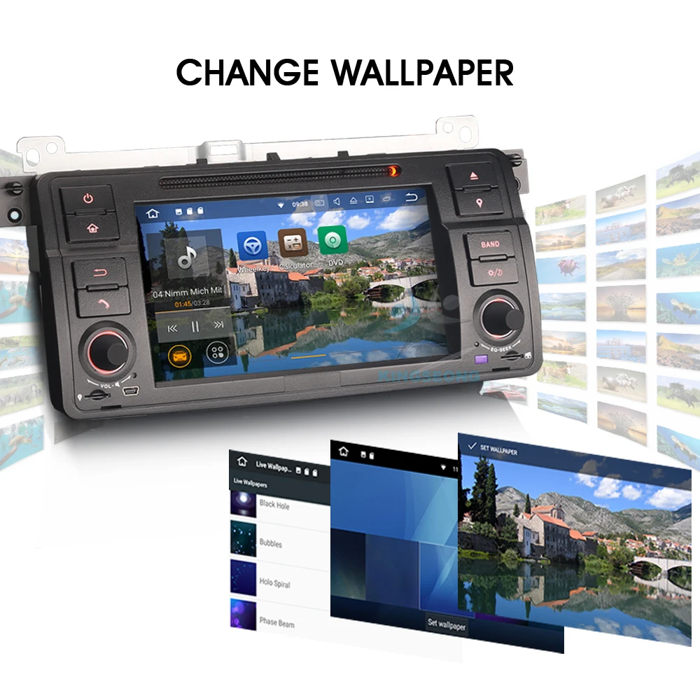 Автомобильная навигация 4-Core Android 7.1.2 Head Unit GPS Sat Nav для BMW 3 Series E46 M3 Rover 75 MG ZT 3G DAB+ WIFI OBD CANBUS USB BT.