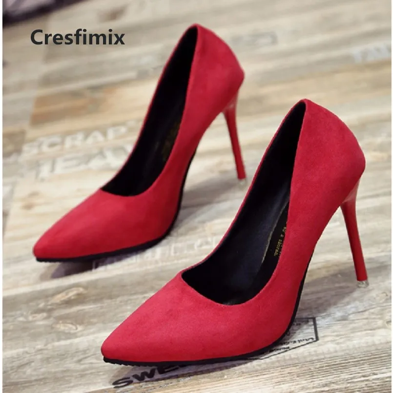 Туфли-лодочки Cresfimix женские на высоком каблуке без застежки повседневные для
