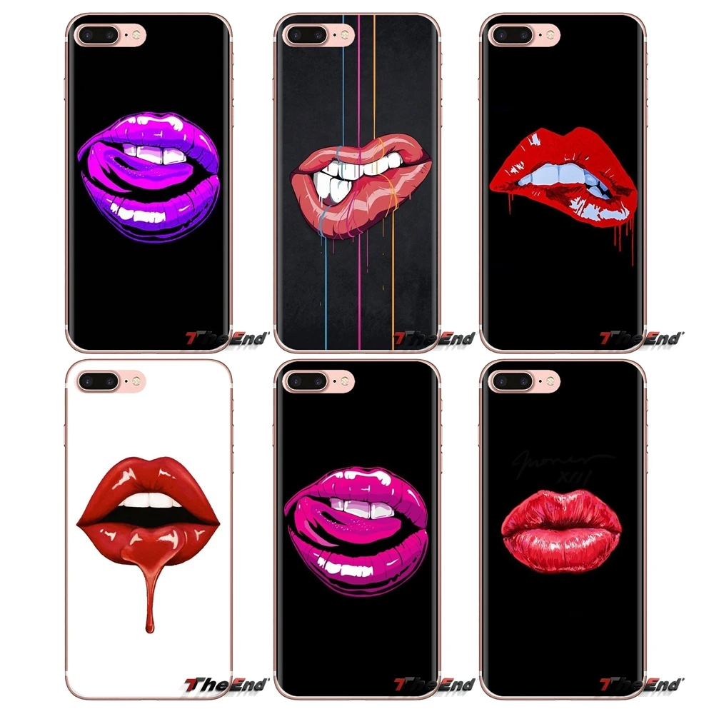 Красные сексуальные губы вампира золотые зубные язычки мягкие чехлы для Oneplus 3T 5T