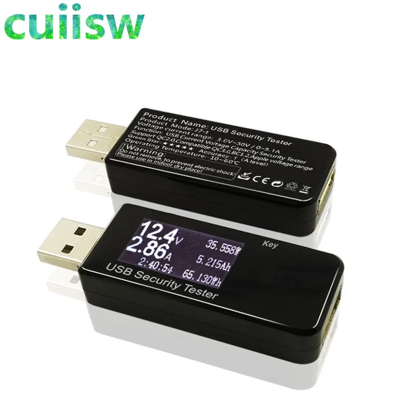 USB тестер 3 В 30 в 5 1 А цифровой измеритель напряжения и емкости зарядного