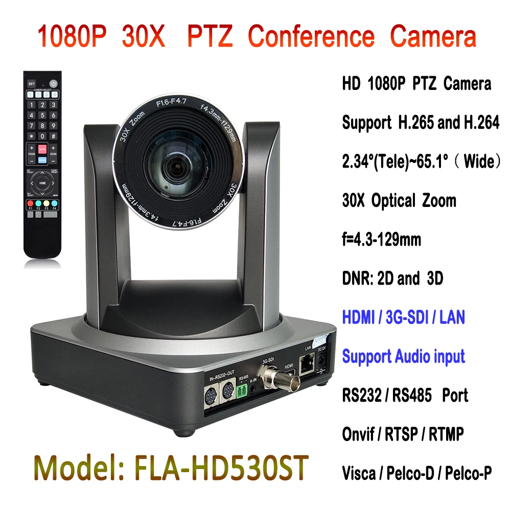 1080p 30X оптическое увеличение IP камера для Конференции оборудование аудиосвязи