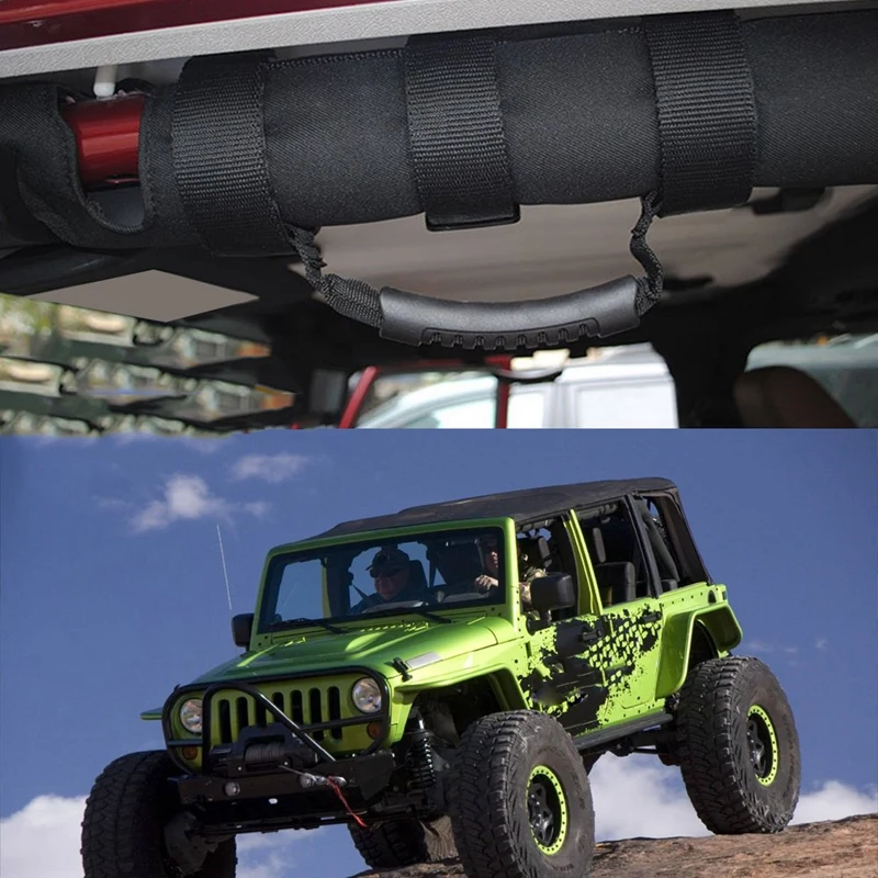 Рукоятка для захвата выбора Jeep Wrangler Utv Quad Gear(4-Pack) подходит 1 1/2-3 дюймовых рулонных