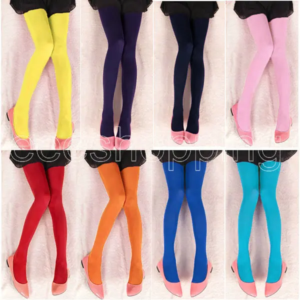 100D яркие цвета сексуальные женские колготки весна-осень тонкие ноги чистый шелк