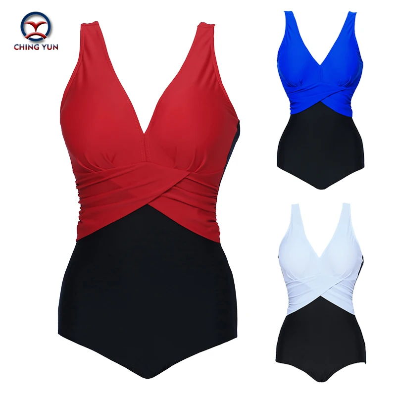 Женский купальник с глубоким v образным вырезом сексуальный большого размера