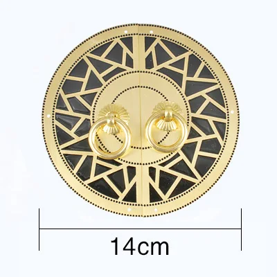 diameter 14cm 14/11 см под старину круглой мебели с стальном корпусом ручки латуни аппаратных аксессуаров шкаф для одежды шкаф для кухонных шкафов, тянет ручки и угловые скобы - Цвет: diameter 14cm