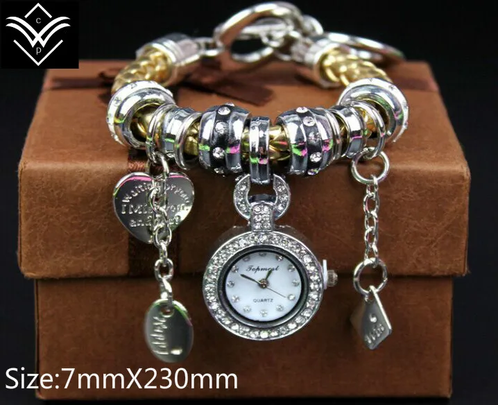 Модный трендовый женский браслет с сердечками ручной работы|bracelet watch gold|bracelet