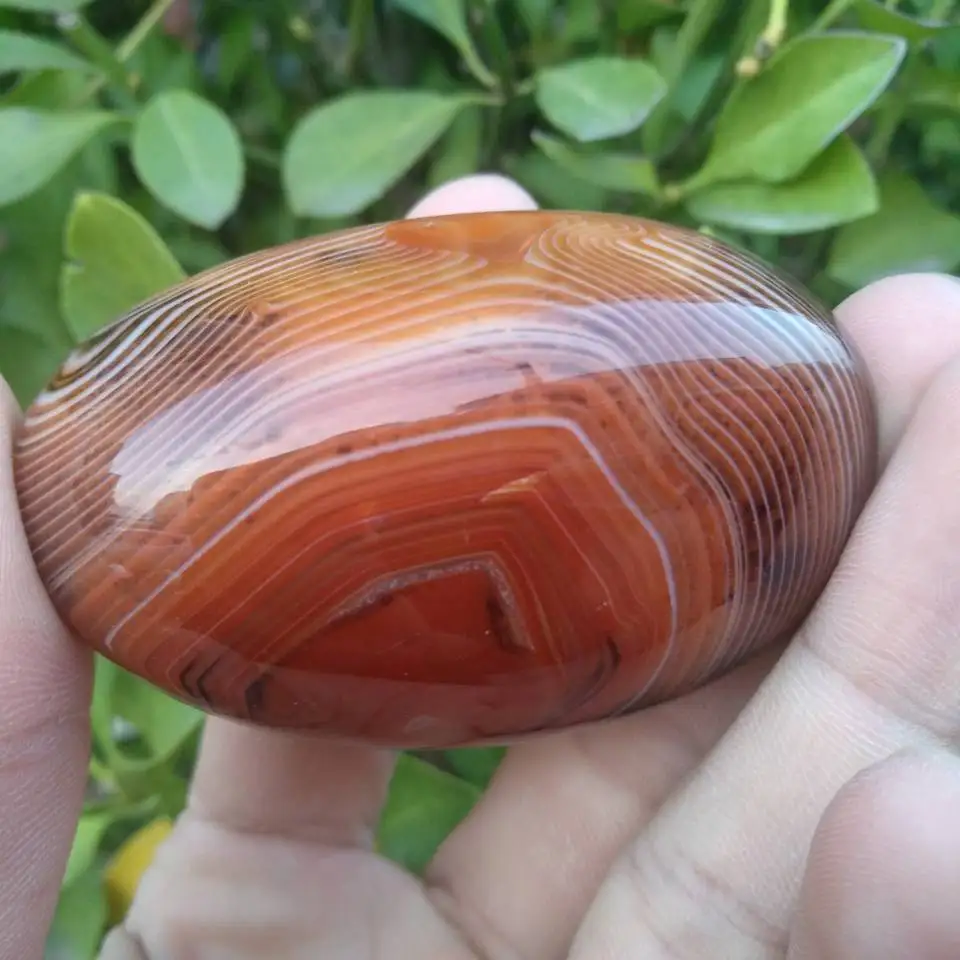 Натуральный полосчатый Агат Sardonyx полированный минерал окаменевшая пальма|Камни|
