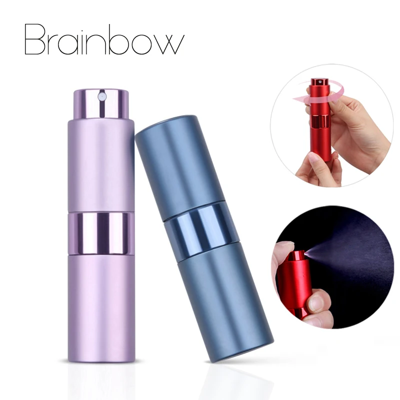 Brainbow 15 мл вращающаяся бутылка для духов пустая бутылка для многоразового использования с распылителем портативная, для путешествий, косметическая емкость, парфюмерный распылитель
