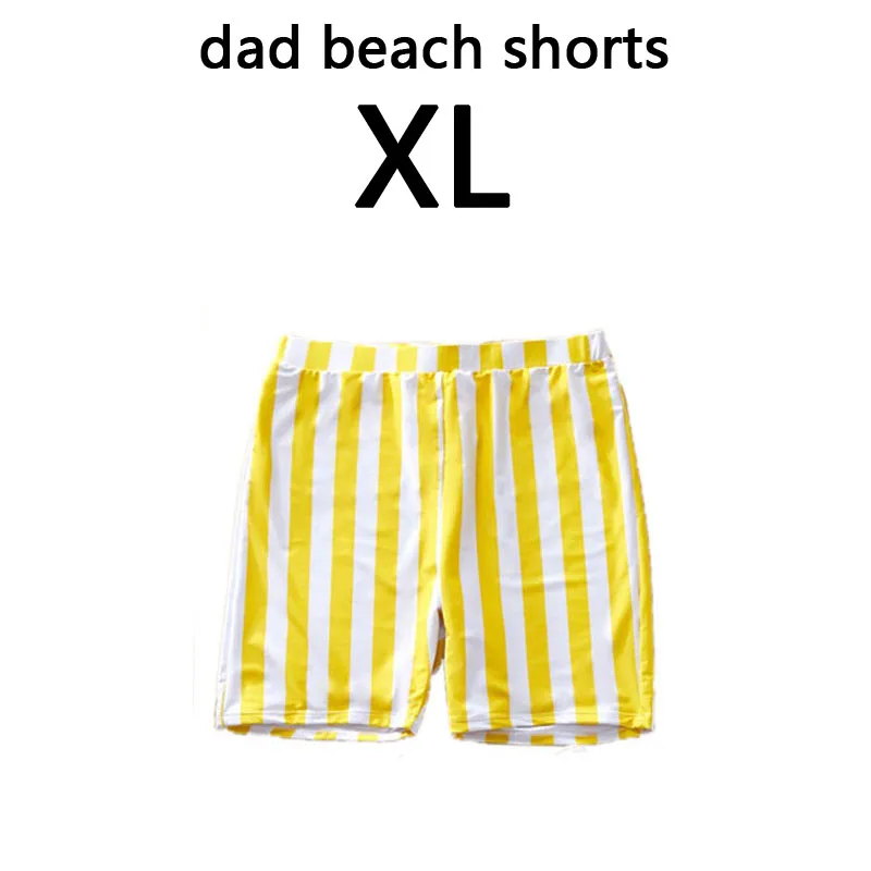 dad size XL Купальник для мамы и дочки, мама и я, семейные купальники, желтый полосатый купальник, мужские пляжные шорты для мальчиков, Семейные комплекты, один предмет - Цвет: dad size XL